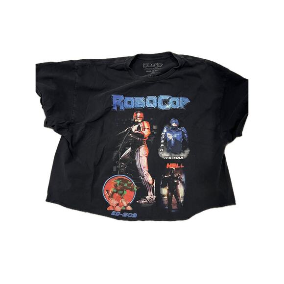 Robo Cop Goodie Two Sleeves Black Cut Off TShirt Mens 3XL - Picture 1 of 3